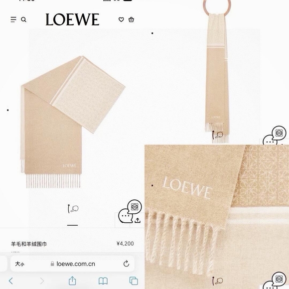 LOEWE's new cashmere and wool blended jacquard scarf - Picture 7 of 9